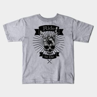 Skull rider greeting Kids T-Shirt